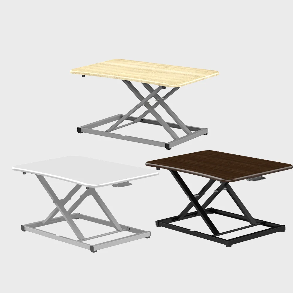 Cheap Office Ergonomic Adjustable Height Standing Laptop Table Computer Folding Sit To Stand Desk Adjustable