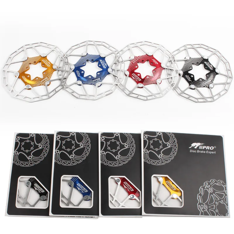 IIIPRO ultra light hydraulic disc brake MTB mountain bike disc brake  six nail brake pads 160mm black/red/blue/gold