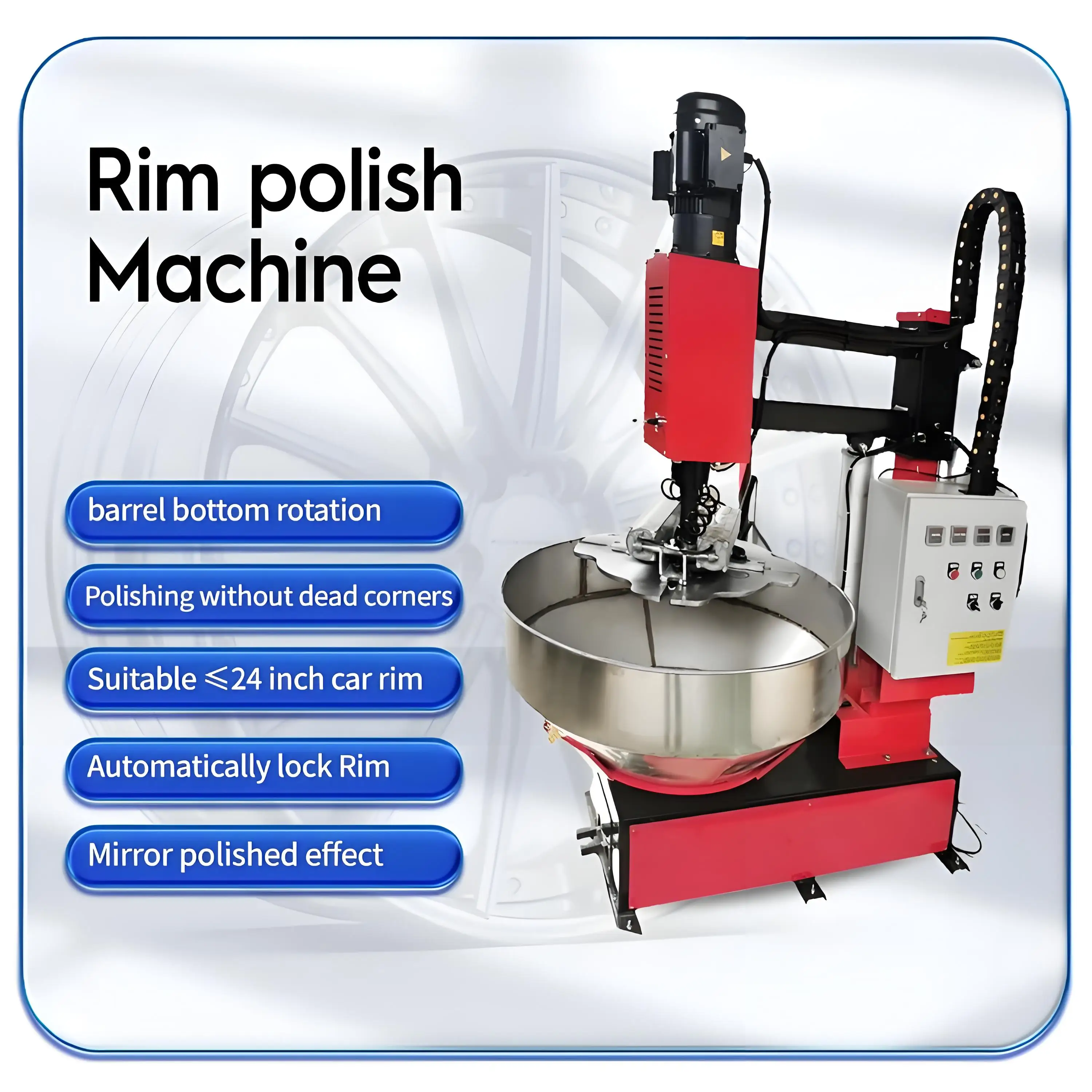 Factory price Fully Automatic  Wheel Polishing Machine For Car Alloy Rim Repair Grinding Wheel Polishing Machine