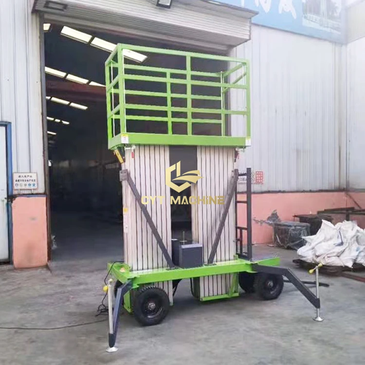 
Push Around Vertical Mast Lift Aerial Work Platform Lift Aluminum Lift 