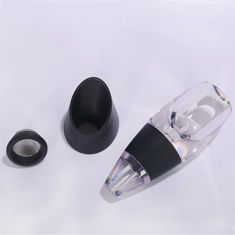Carafe verseur de vin Wine Aerator Aerating Pourer Spout and Decanter With Holder Filter Magic Wine Aerator Decanter Set