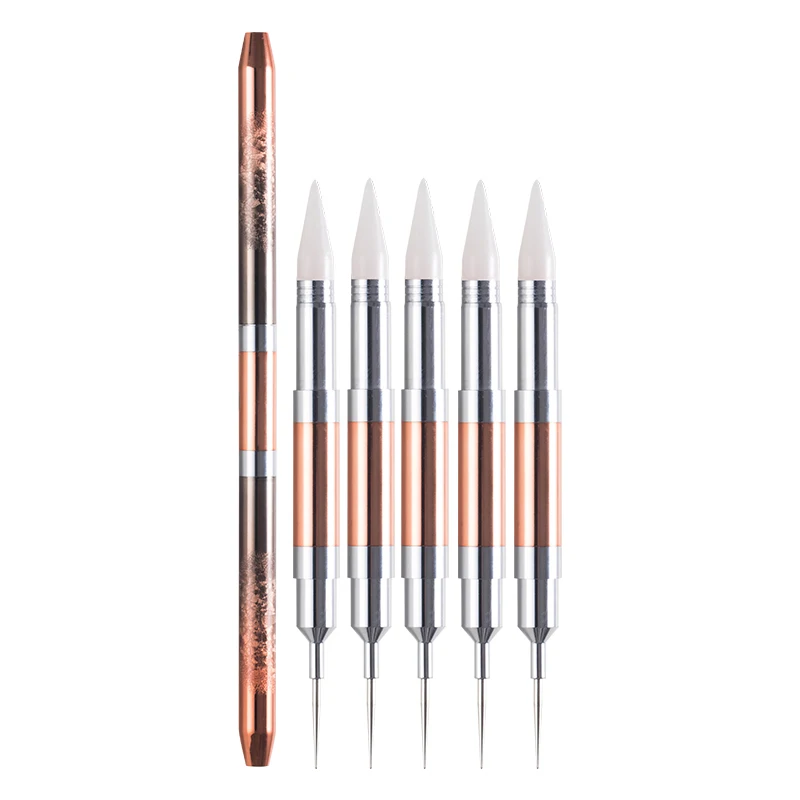 Dual End Nail Art Dotting Pen Wax Rhinestone Stud Picker Pencil Crystal Beads Nails Tips Decoration Manicure Tool