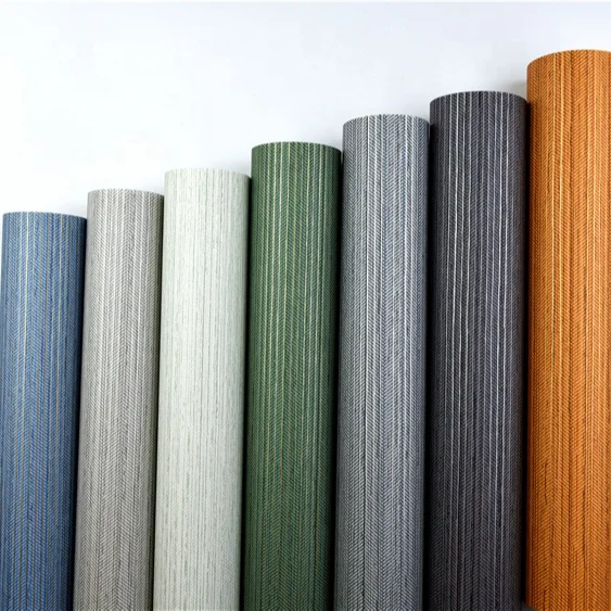 
Hot Selling green grey blue black colors textured design home office decorative non woven wallpapers/wall coating 