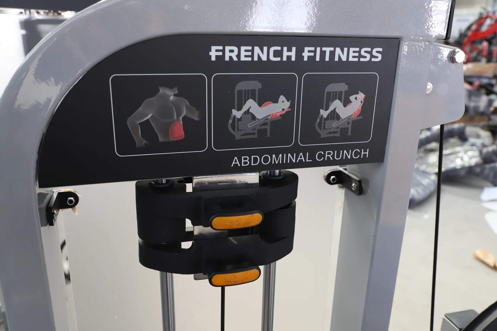 High Quality Ab exercise trainer  Commercial Pin Loaded Abdominal  fitness Machine  with cable  For Sale