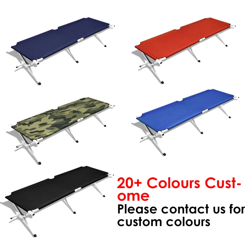 Lightweight Portable Single Extra Camping Beach Guest Small Cot Metal Mattress Inside Folding Bed