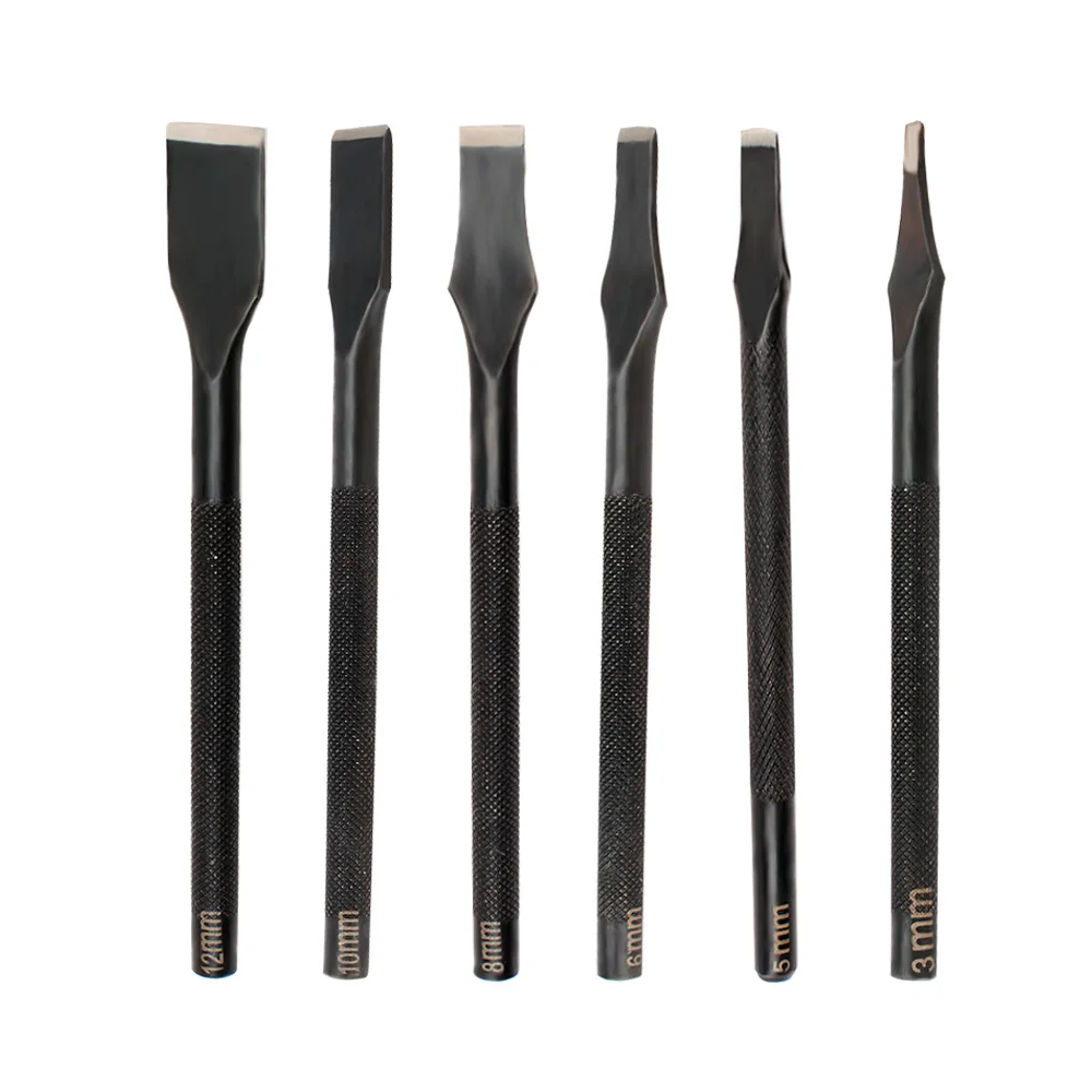 Flat shape 3mm to 12mm Black flower rod cut punch diy leather belt cutting tools
