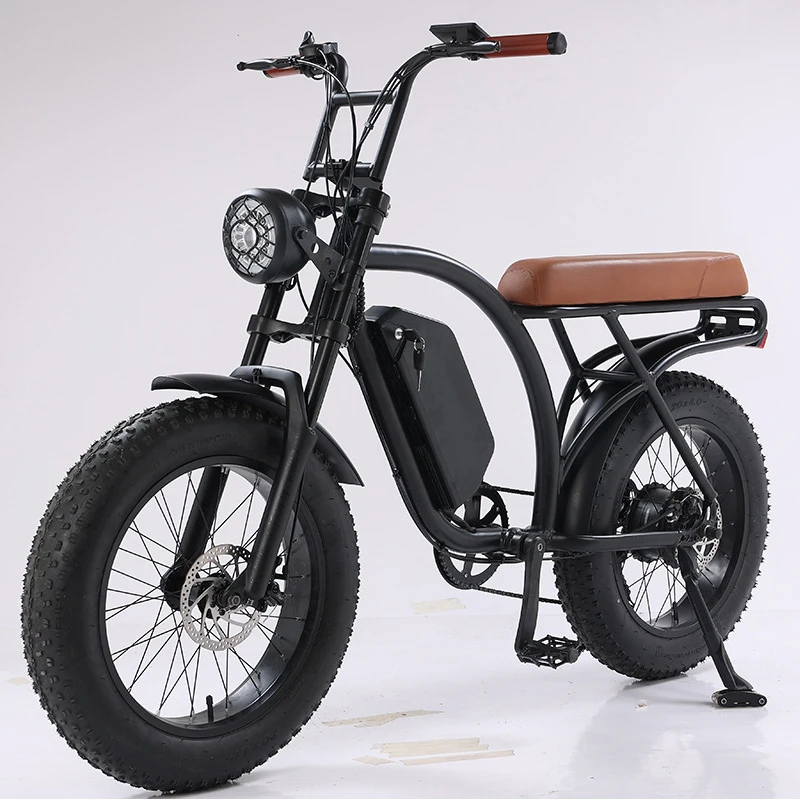 EU US warehouse factory snow ebike e-bike bicicleta electrica  500/750/1000W vintage e bicycle retro electric fat tire bike