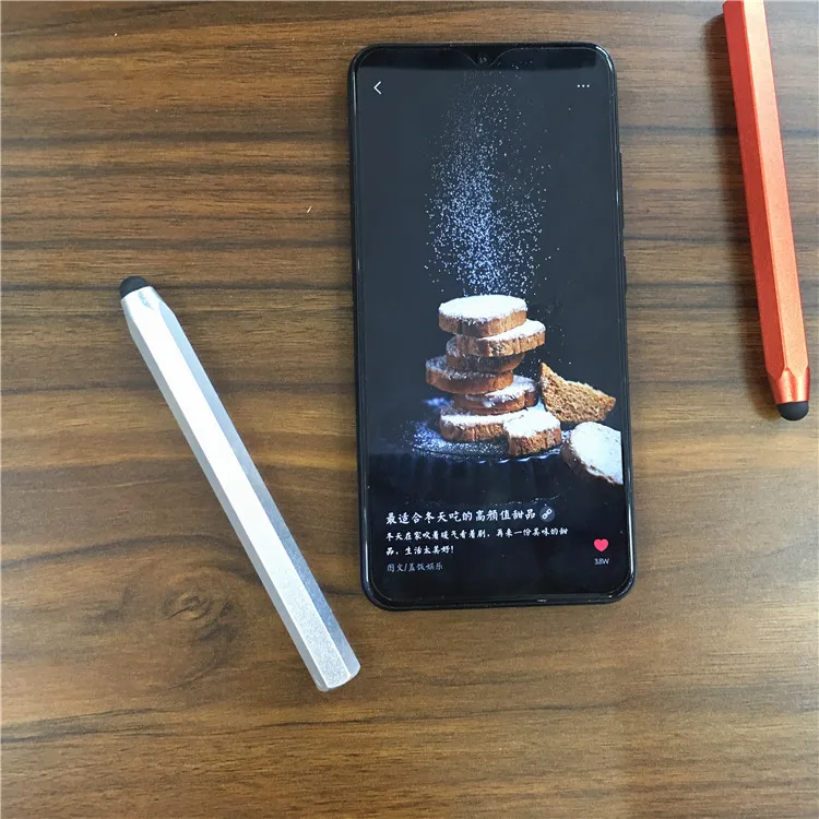 Touch Pen Stylus for Tablets Smartphones Universal Aluminium Rubber Tip Light