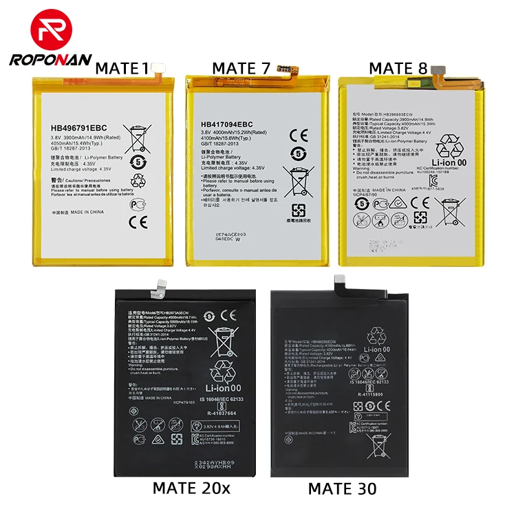  Оригинальный аккумулятор OEM для huawei mate 1 7 8 9 10 20 pro 30 Сменный мобильного