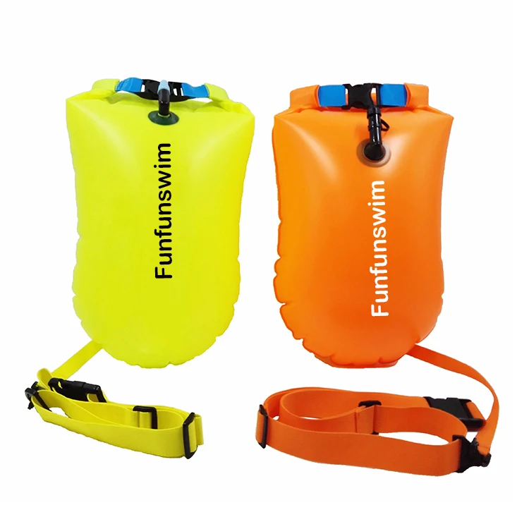 14 16 20 28liter PVC Orange RPET  storage swimming/swim buoy for auxiliary life saving device EU AU market Led Light