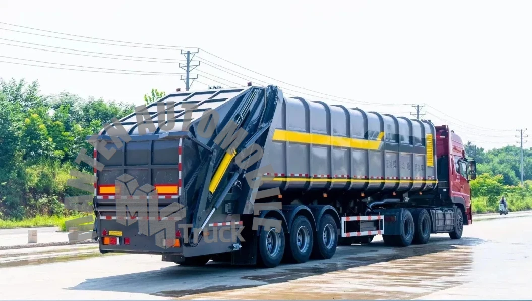 Customized Fuwa/ BPW 2axles 3axles Compactor Garbage Semi Trailer 40cbm 45cbm 50cbm for Waste Automatic Compaction