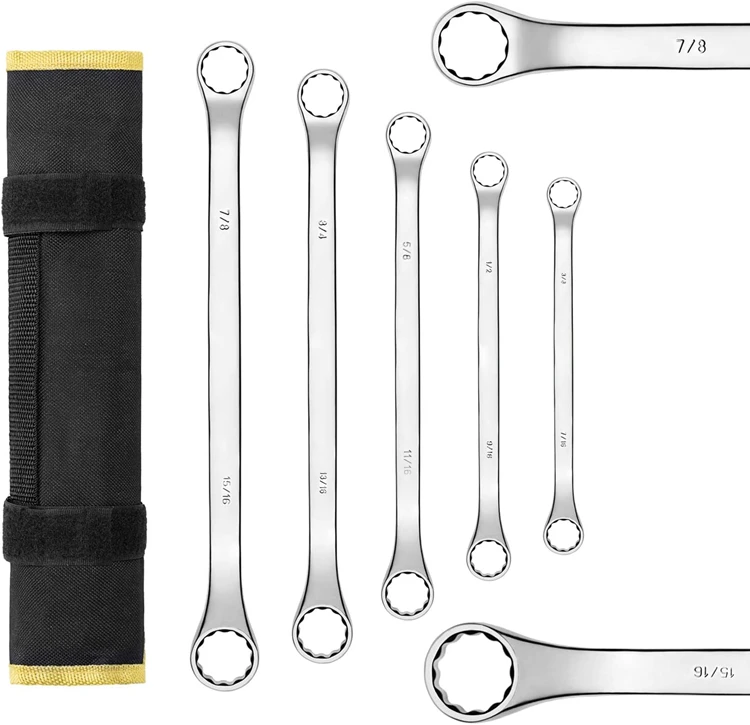 8EU-12WU Ratchet Combination Wrench Set with Organizer 72 Teeth Rack Gear Double Use Car Repair Tool