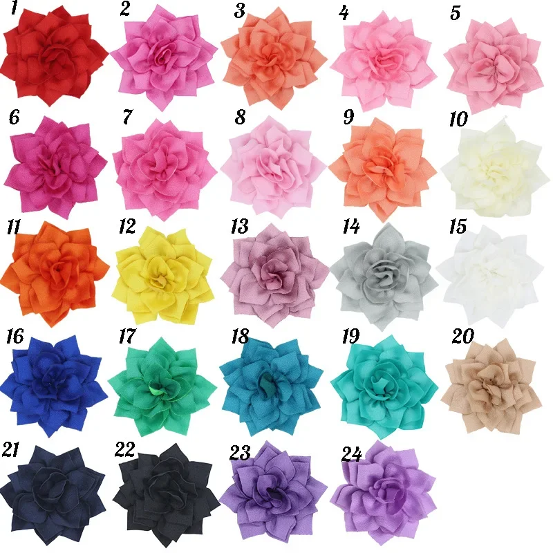 2024 High quality cheap corsage chiffon hair clip handmade satin ribbon rose flower for perfume bottle decoration