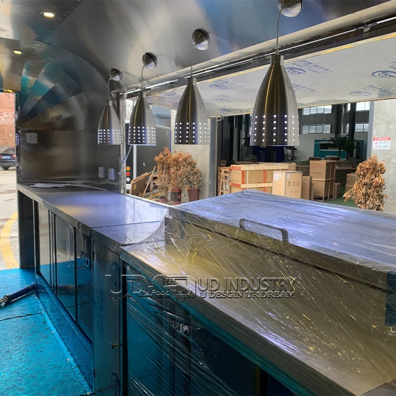 In Stock Fully Equipped Enclosed Coffee Truck Pizza Mobile Bar Airstream Food Trailer For Sale