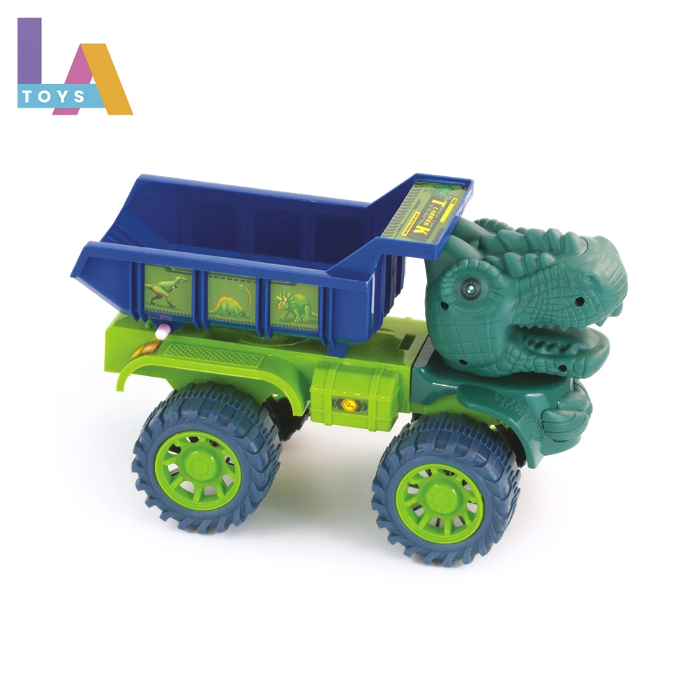 Longthuy Made in Vietnam Indoor outdoor Games Inertia Engineering Transport Dinosaur Truck for Children Boys dinosaur toy set
