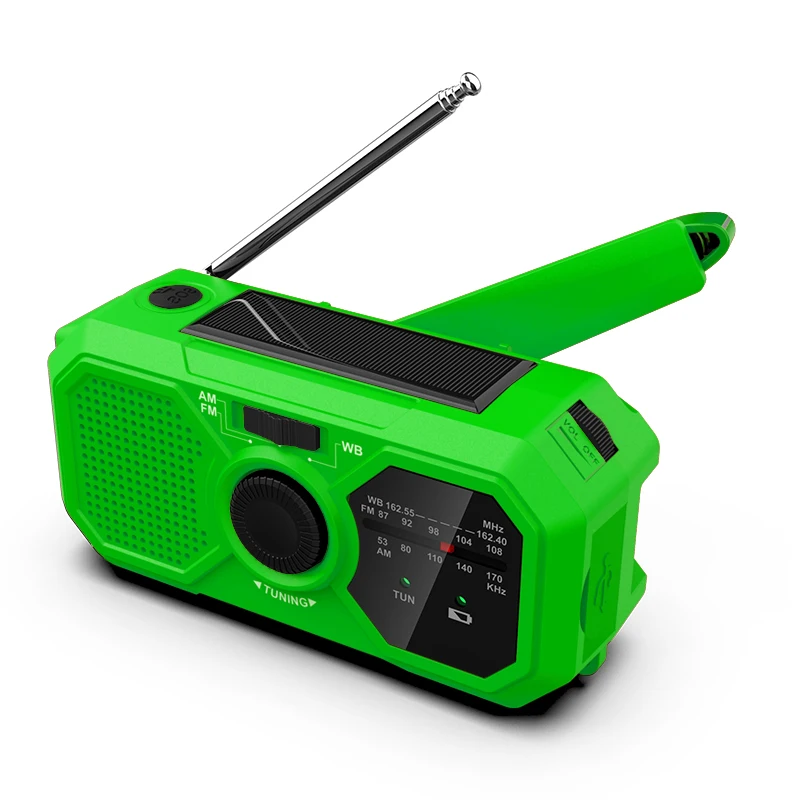 High Quality Portable Survival Power Radio Flashlight AM/FM BT NOAA Weather SOS Dynamo Hand Crank Solar Emergency Radio