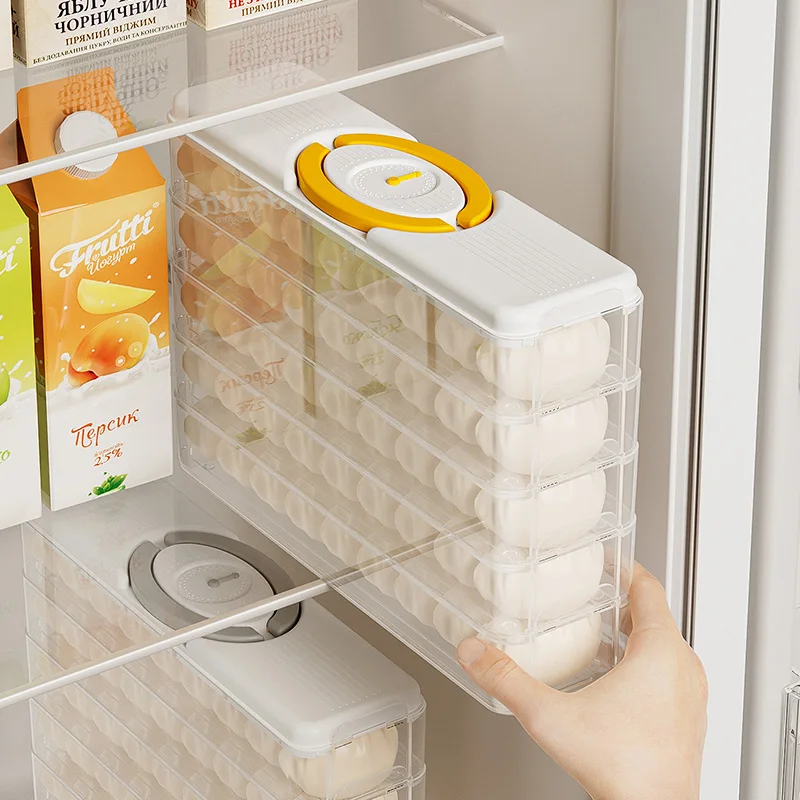 Multilayer Dumpling Storage Box Food Container Refrigerator Organizer