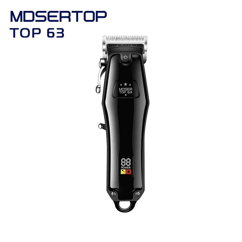Mdsertop Top63 дисплей с жидкокристаллическим дисплеем из нержавеющей стали режущая головка профессиональная аккумуляторная электрическая машинка для стрижки волос