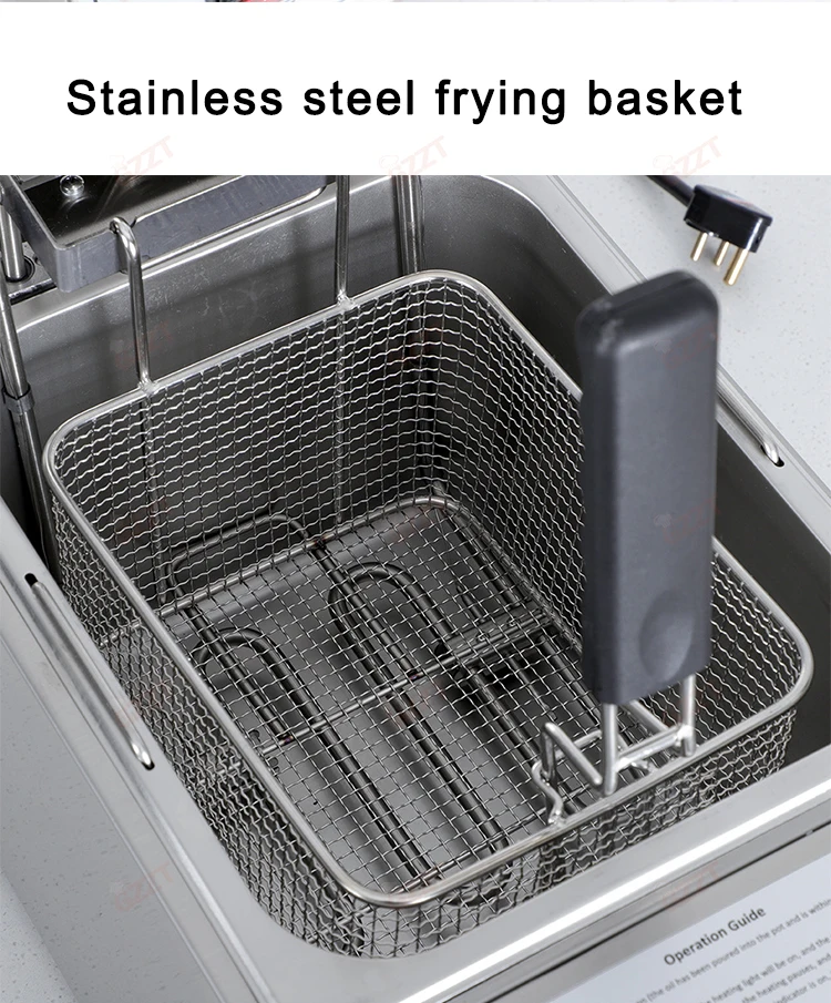 Automatic Basket Lift Frier Machine Fritteuse Belgian Fries Commercial Deep Fryer With Single Tank for Restaurant Friggitrice