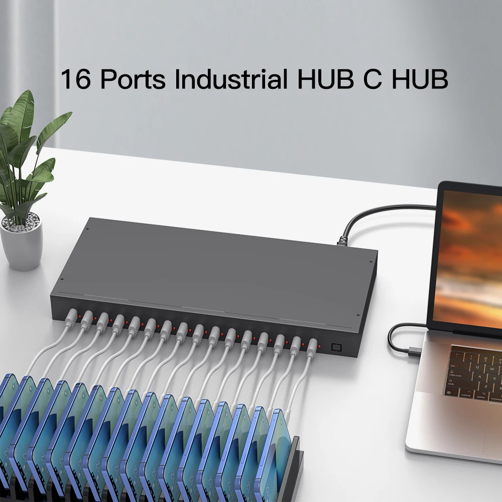 C-165 Sipolar 16 port usb hub power adapter 200W  usb fast charging station