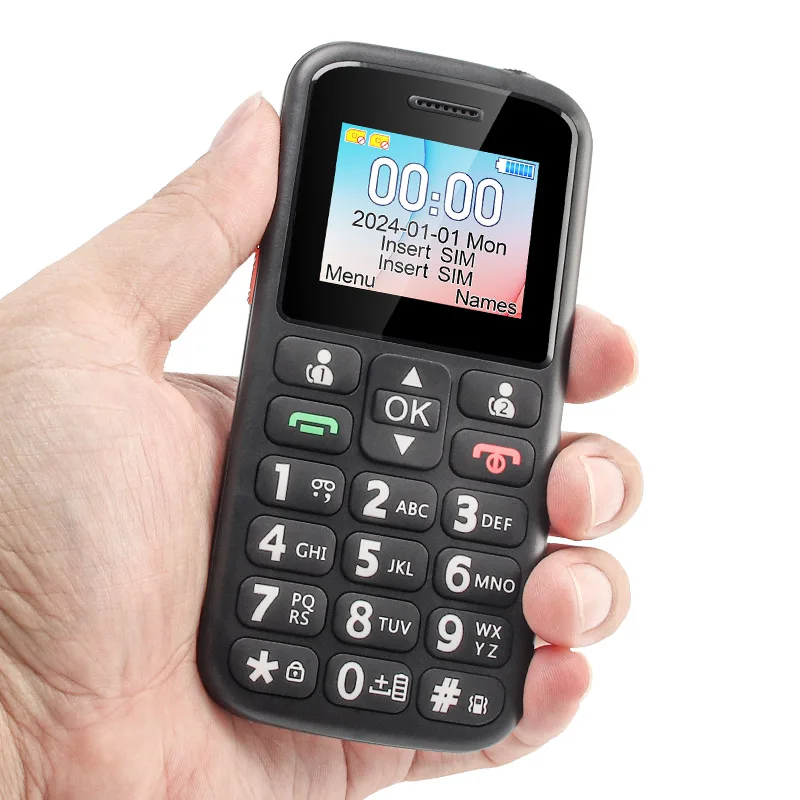 1.77 Inch  Mobile Phone with Dual SIM  Cheap Big Button Keypad Phone  Wholesale price Feature phone