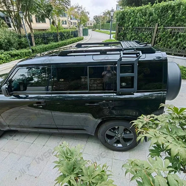 Aluminum Telescopic Defender Auto Parts Side Roof Ladder for Land Rover 2020-2023 Defender 90 110