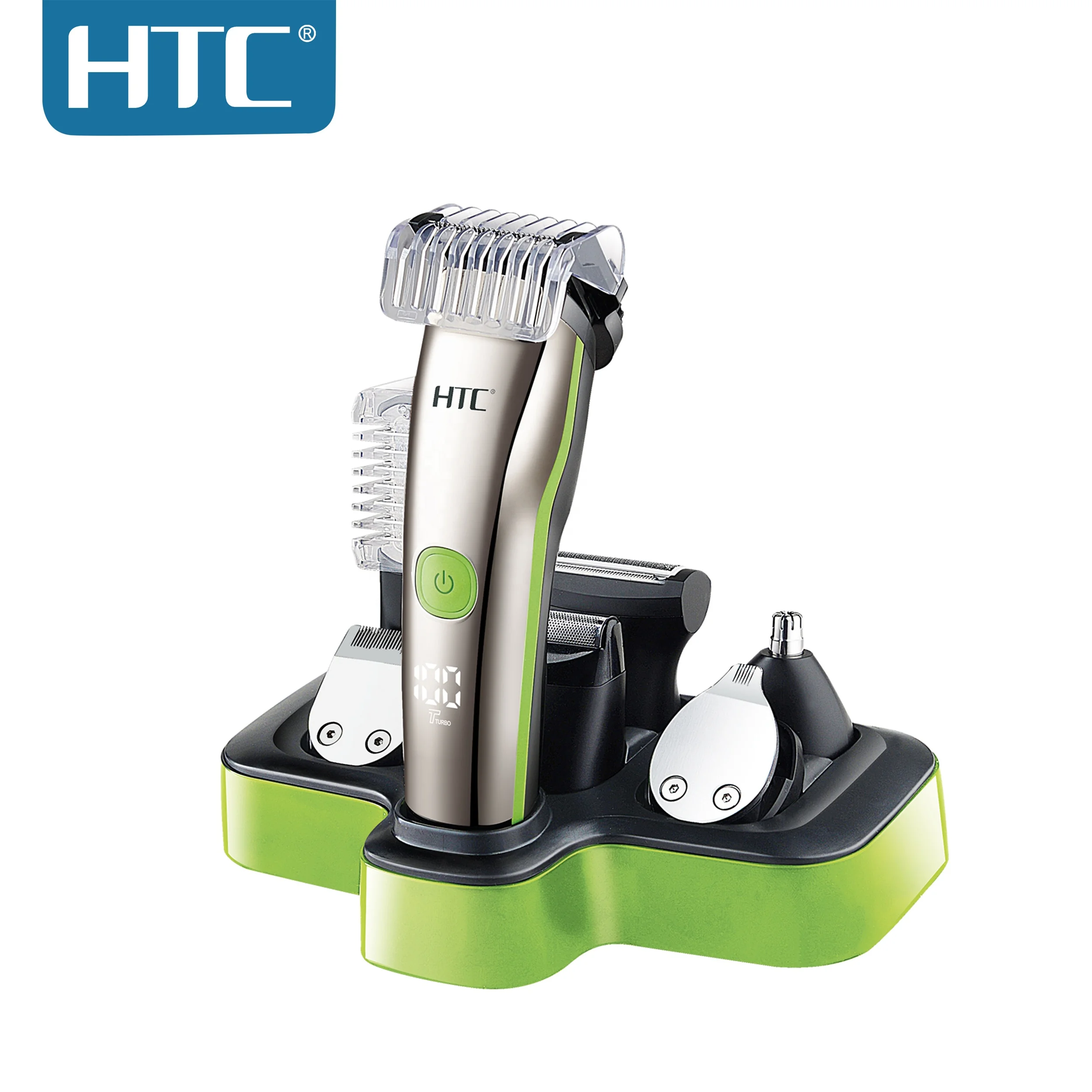 HTC AT-1208 Rechargeable 7 in 1 Professional Men Grooming Kit Hair Trimmer Nose Body Trimmer Washable