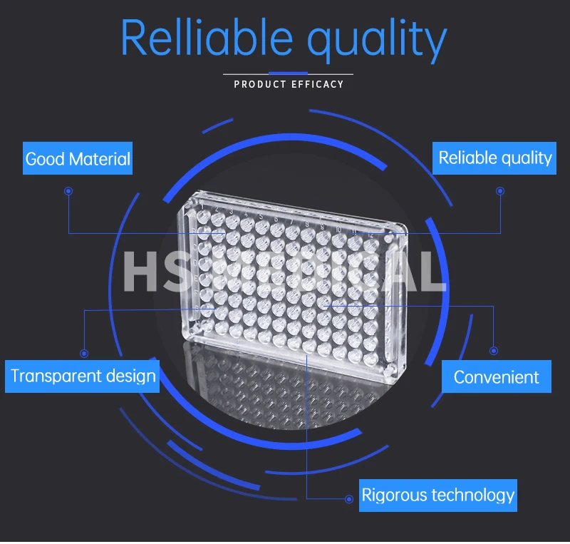 Hs Medical high quality 0.1ml 96 Well Micro disposable plate Pcr Reaction Plate For Lab