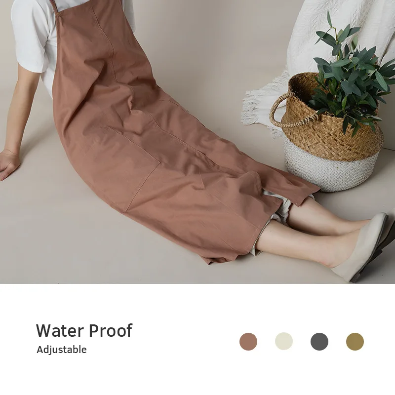 Wholesale Good Quality Novel Design Japanese Linen Cotton kitchen Cooking Gorgeous Sleeveless Apron