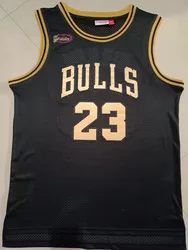 97-98 Final Edition Bull no. 23 Black mesh breathable basketball jerseys high quality embroidery large size basketball jerseys