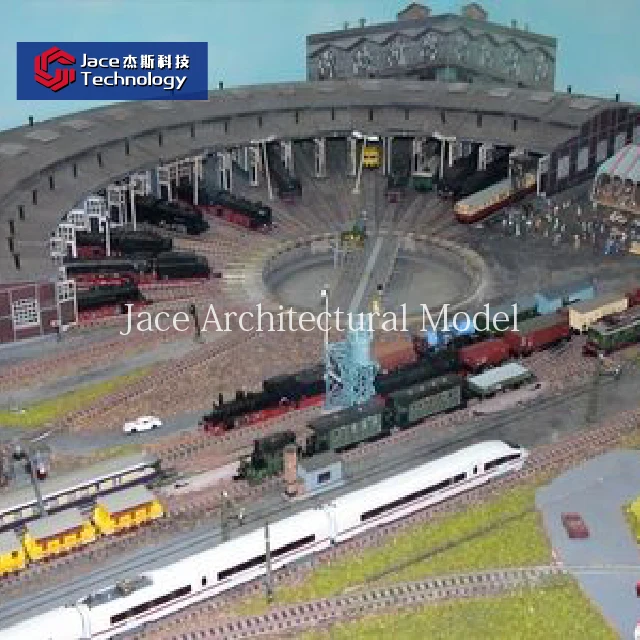 
Professional factory train railway layout residential building models for project presentation 