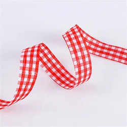 Plaid Ribbon Baking Cake Packaging Flower Ribbon Bouquet Tie Decoration Christmas Plaid webbing packaging ribbons