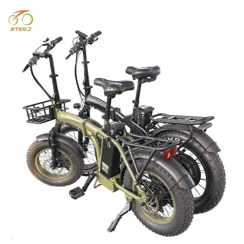 Steed super powerful 18650 battery pack sports electric bicycle foldable with dual motor electric e bike
