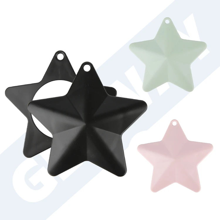 New Star Shaped Mini Plastic Compact Pocket Makeup Hand Held Mirror Cosmetic Mirror For Women Girls Travel With Hole Hanging