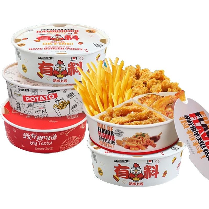 Корейский семейный бочонок для жареной курицы, упаковочная коробка для гамбургеров, куриц, риса, цветов, картофеля, закусок, упаковочная коробка, бумажный пакет