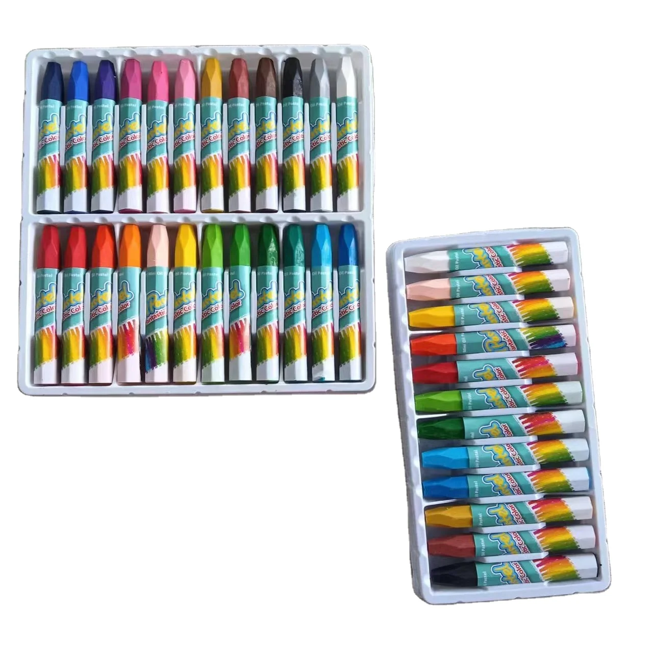Students Go Back To School Watercolor Pencils Crayons Oil Pastels 12 Crayon Sets