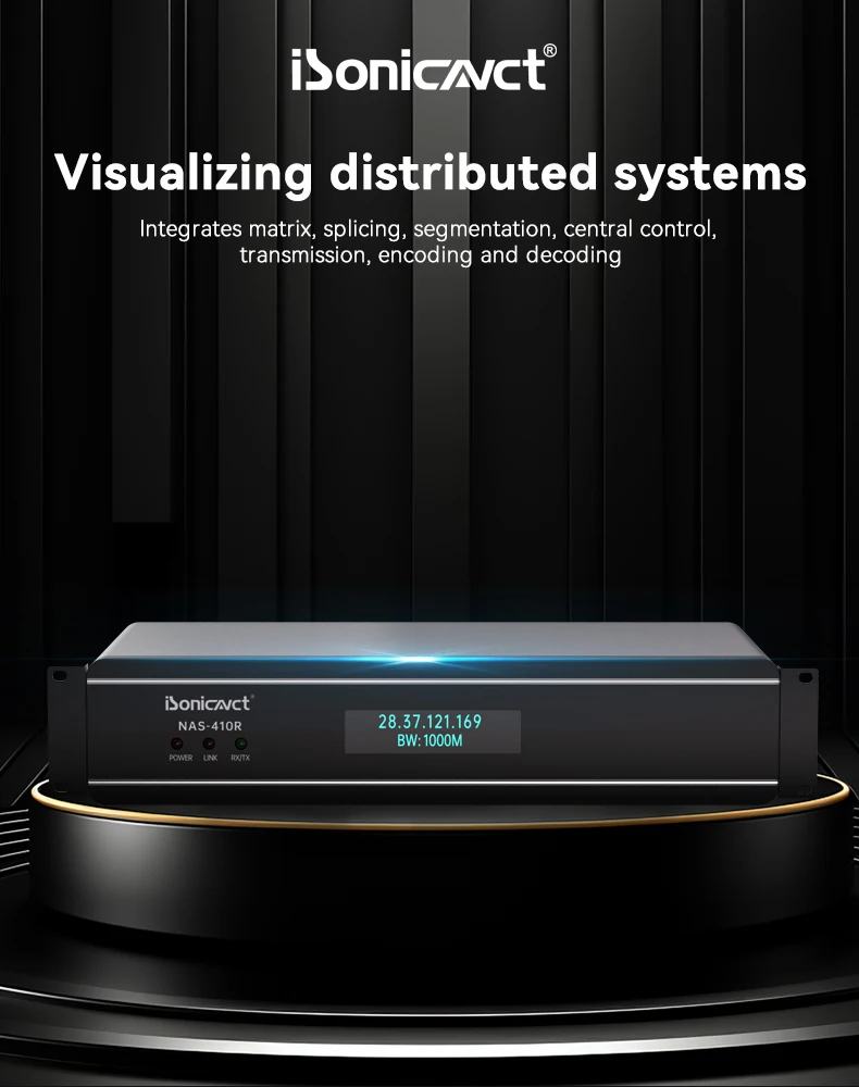 ISonicavct NAS-410R в режиме реального времени просмотр аудио удаленной конференц-связи PA система высокого разрешения переключатель сигнала процессор выходной узел