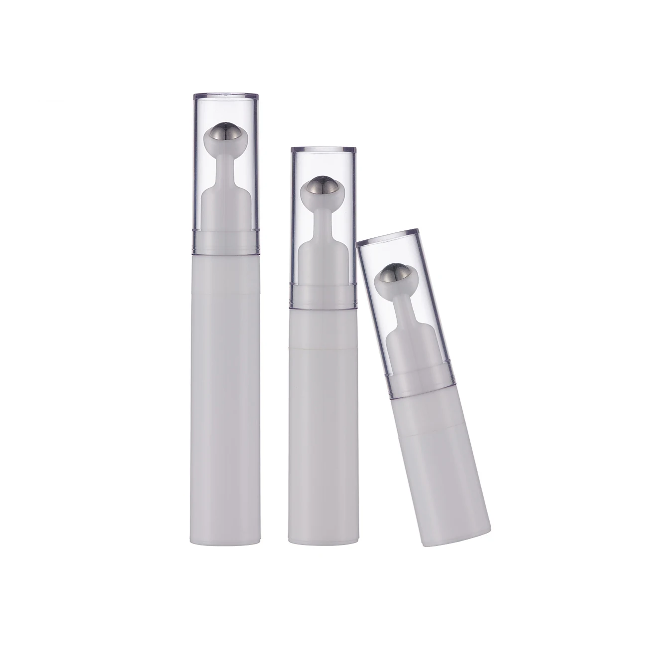 Eye Cream Bottle Syringe Airless Pump Roller Bottle Hot Sale Ready to Ship 5/10/15ML White Skin Care,eye Cream Bottle Plastic