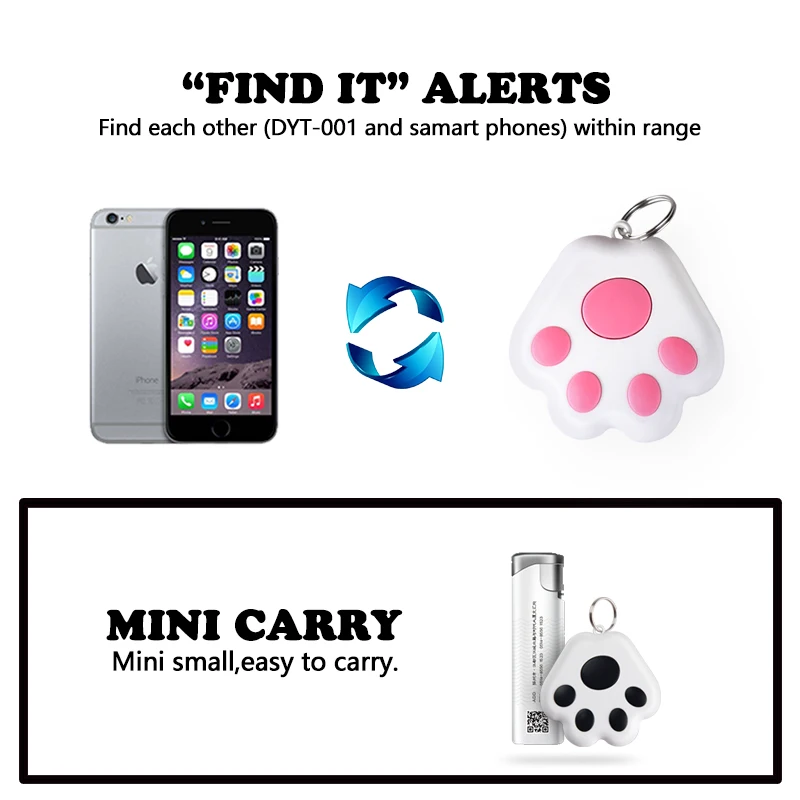 New Design Smart Locator Pet tracker GPS Bluetooth Tracker Easy Tracking for Android and IOS Voice Alarm Anti-Lost GPS Tracker