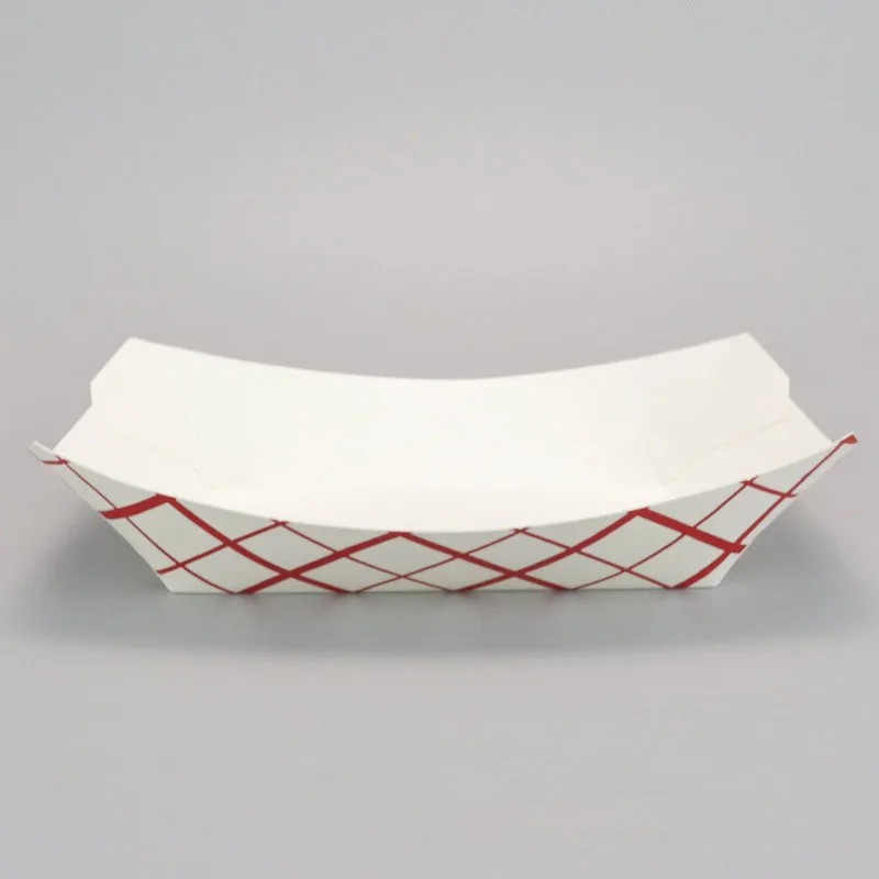 Custom Print Disposable Take Out Fast Food Snack Container Paper Boat Tray Food Tray
