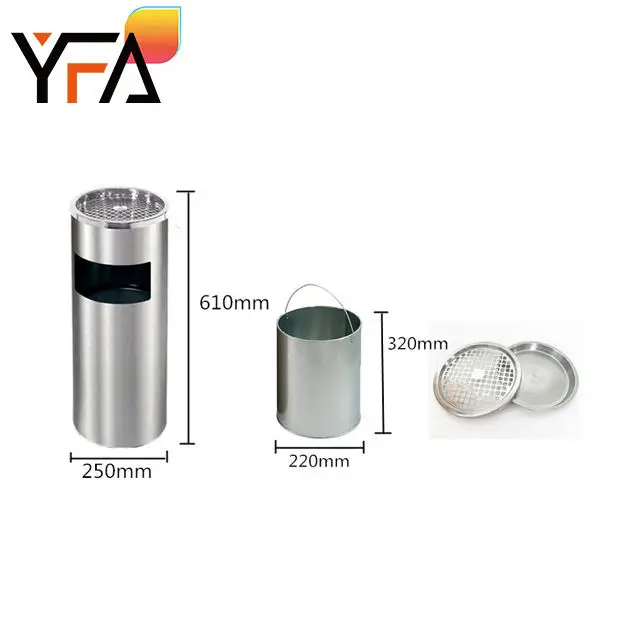 Hotel Stainless Steel Ashtray Trash Can Commercial Trash Cans Waste Bins Manufacturers Garbage Bins Waste Management
