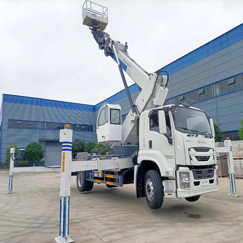 Customized ISUZU GIGA 45m Traffic Lights Maintenance Vehicle 32m Goods Aerial Moving Car 40m Building Wall Cleaning Truck