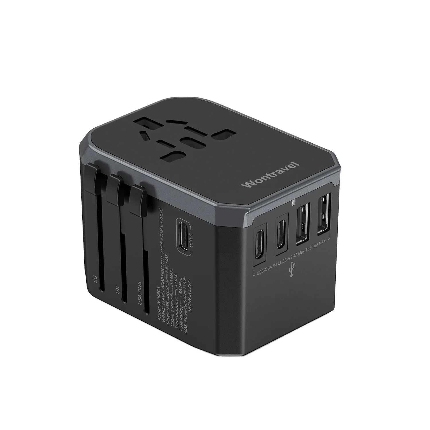 Wontrave 2 USB 3 Type C оптовая продажа универсальная розетка Международная дорожная адаптер