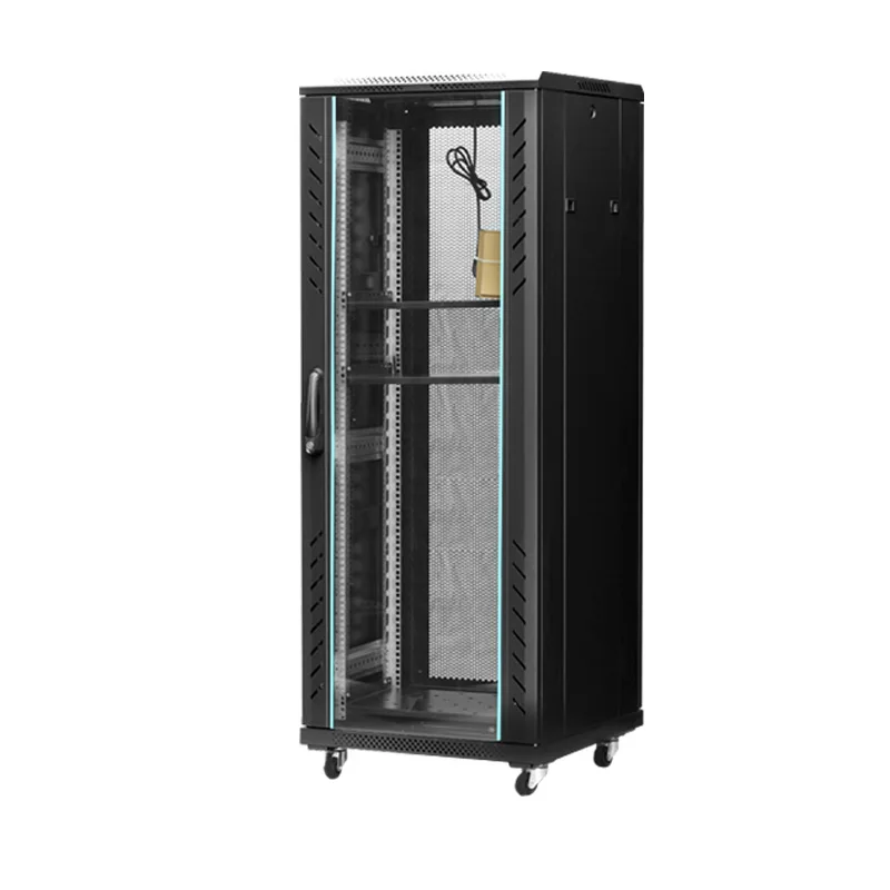 27U Network Rack Cabinet Data Center Equipment Server Rack 19 Inch for IT equipment Patch Panel Brackets PDU Mesh Door