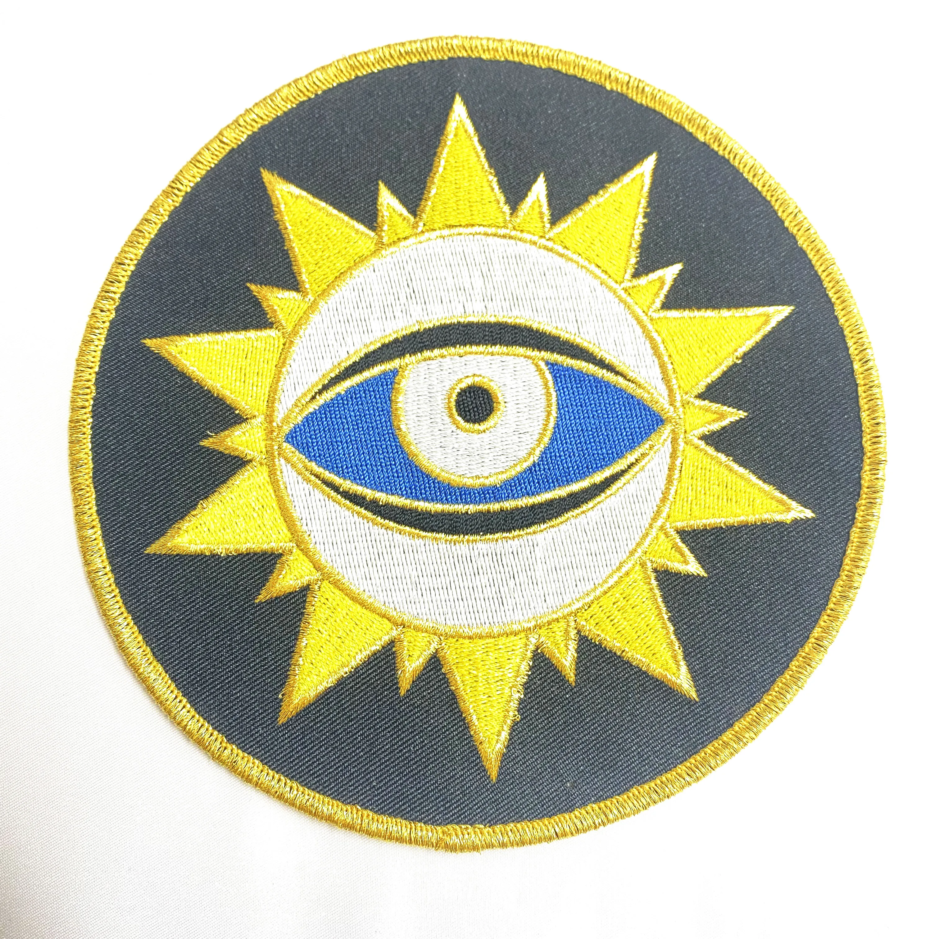 Manufacturer Custom Embroidered Patch Sew on Designer Logo Clothes Patch