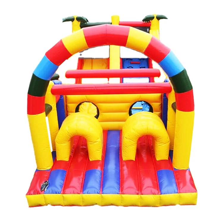 Bounce House With Blower And Slide For Kids Inflatable Castle Outdoor