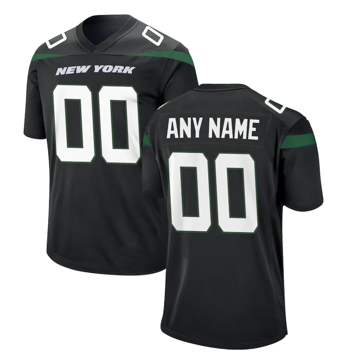 Best Quality Wholesale Cheap Custom Name Number Size New York  Stitched Men Women Kid American Football Jerseys Green White