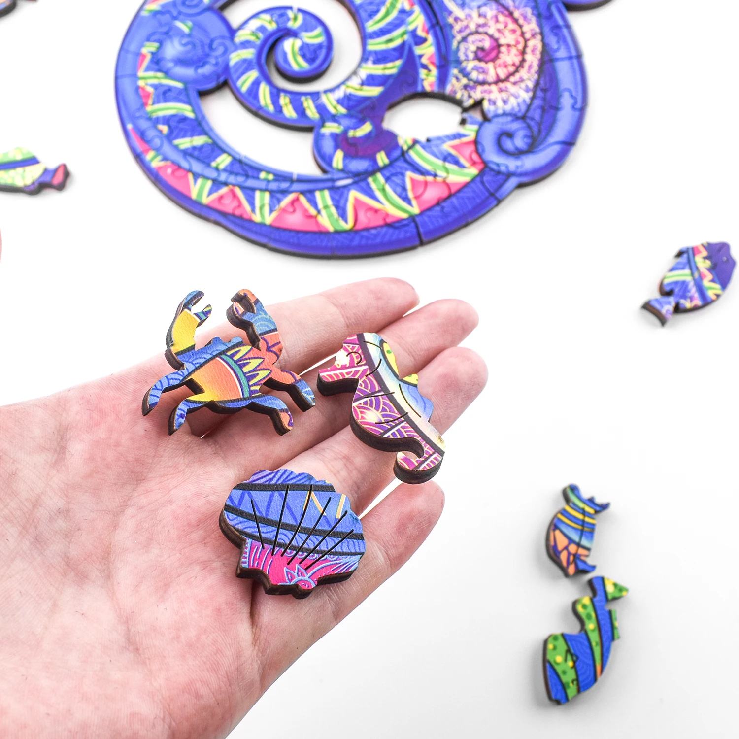 Sea Horse Puzzle A3 A4 A5 Animal 3D Jigsaw Puzzles Pretty Colorful For Stock