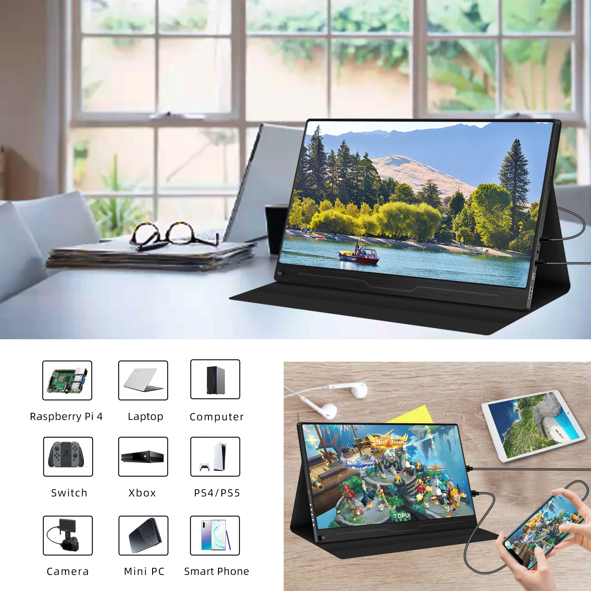 13.3 inch 1080P monitor portable cheapest portable monitor for laptop