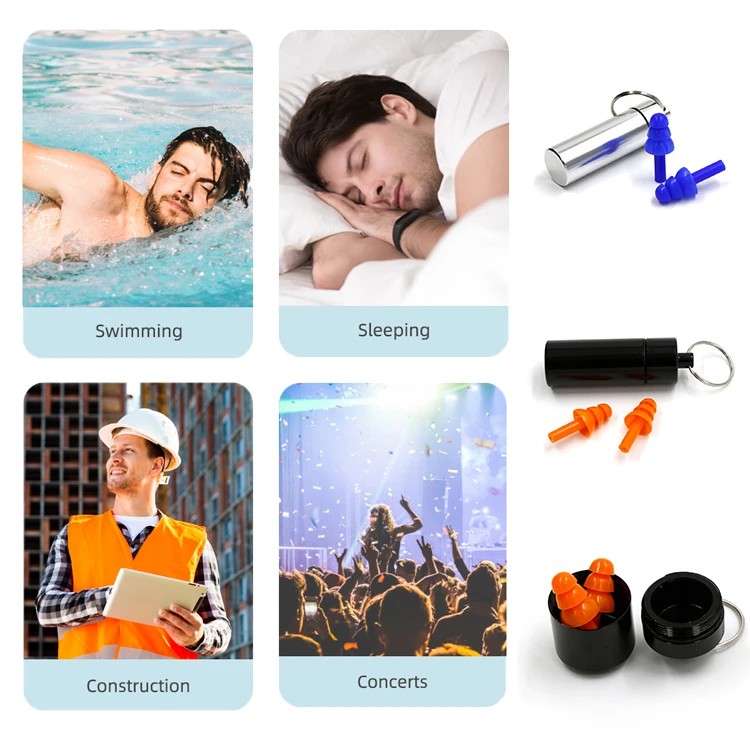 Swim Reusable Silicone Earplugs Perfect Bathing Partner Christmas Tree Polybag Silicone Plugs Ear Plug Diving in Ear earbud